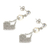 Cultured pearl and silver heart earrings, 'Pure Heart' - Sterling Silver Heart Earrings with Pearls Thai Jewelry (image 2b) thumbail