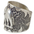 Silver wrap ring, 'Thai Jungle' - Hand Crafted Silver Wrap Ring with Elephant Motif (image 2b) thumbail