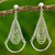 Sterling silver chandelier earrings, 'Grand Dame' - Thai Artisan Crafted Sterling Silver Chandelier Earrings