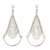 Kronleuchter-Ohrringe aus Sterlingsilber, 'Grand Dame'. - In thailändischer Handarbeit hergestellte Sterlingsilber-Kronleuchter-Ohrringe