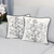 Cotton cushion covers, 'Falling Leaves' (pair) - Fair Trade 100% Cotton Cushion Covers with Leaf Motif (Pair) thumbail