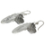 Sterling silver dangle earrings, 'Feathers' - Double Feather Sterling Silver Earrings Handmade 925 Jewelry