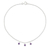 Amethyst anklet, 'Light' - Thai Amethyst and Sterling Silver Artisan Crafted Anklet thumbail