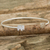 Sterling silver cuff bracelet, 'Loyal Elephants' - Thai Artisan Jewelry Sterling Silver Cuff Elephant Bracelet (image 2) thumbail