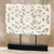 Wood sculpture, 'White Floral Magnificence' - Hand Carved Whitewashed Wood Flower Relief Sculpture thumbail