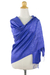 Rayon and silk blend shawl, 'Mandarin Royal' - Artisan Crafted Rayon Blend Floral Shawl from Thailand (image 2b) thumbail
