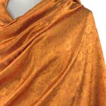 Rayon and silk blend shawl, 'Sweet Mandarin' - Artisan Crafted Thai Rayon Blend Shawl with Floral Motif