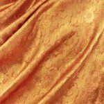 Rayon and silk blend shawl, 'Sweet Mandarin' - Artisan Crafted Thai Rayon Blend Shawl with Floral Motif