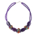 Agate beaded necklace, 'Icy Lavender' - Beaded Jewellery Quartz Statement Necklace Crafted by Hand