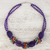 Agate beaded necklace, 'Icy Lavender' - Beaded Jewelry Quartz Statement Necklace Crafted by Hand (image 2b) thumbail
