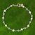 Cultured pearl and apatite link bracelet, 'Morning Blue' - Handmade Apatite and Cultured Pearl Link Bracelet (image 2) thumbail