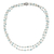 Cultured pearl and apatite strand necklace, 'Regal Water Lily' - White Pearl and Apatite Strand Necklace with Flower Clasp (image 2a) thumbail