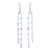 Cultured pearl and apatite dangle earrings, 'Morning Peace' - Handmade Apatite and Cultured Pearl Dangle Earrings