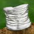 Silver band ring, 'Forest Bark' - Wide Textured Silver Band Ring Crafted in Thailand (image 2) thumbail