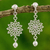 Sterling silver dangle earrings, 'Siam Star' - Bright Star Earrings Fair Trade Handcrafted 925 Jewellery
