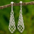 Sterling silver dangle earrings, 'Luminous Aurora' - Fair Trade Sterling Silver Earrings 925 Artisan Jewellery
