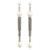 Cultured freshwater pearl waterfall earrings, 'Dancing Lily' - Handcrafted Cultured Pearl and Silver Waterfall Earrings