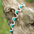 Cultured pearl and calcite beaded necklace, 'Clouds in the Mist' - Cultured Pearl Necklace with Blue Calcite (image 2c) thumbail