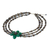 Multi-gemstone beaded pendant necklace, 'Green Daisy' - Artisan Crafted Multi-Gemstone Beaded Floral Necklace (image 2b) thumbail