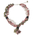 Multi-gemstone beaded necklace, 'Magnolia Scent' - Fair Trade Multigemstone Beaded Necklace in Pink and Grey thumbail