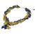Multi-gemstone beaded necklace, 'Morning Scent' - Thai Artisan Crafted Blue and Orange Multigemstone Necklace (image 2b) thumbail