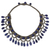 Lapis lazuli collar necklace, 'Blue Folk Lace' - Lapis Lazuli Cord Collar Necklace Handmade in Thailand thumbail
