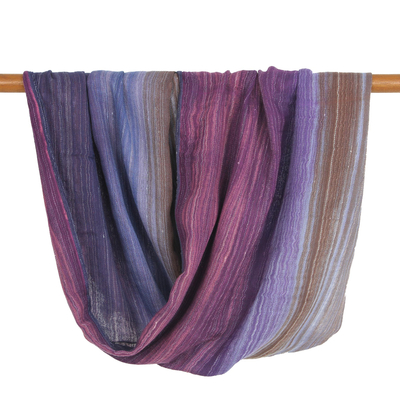Infinity-Schal aus Baumwolle - Bunter handgewebter Infinity-Schal aus 100 % Baumwolle aus Thailand