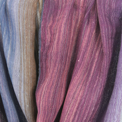 Infinity-Schal aus Baumwolle - Bunter handgewebter Infinity-Schal aus 100 % Baumwolle aus Thailand