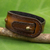 Tiger's eye and leather wristband bracelet, 'Golden Meteor' - Artisan Crafted Leather and Tiger's Eye Wristband Bracelet (image 2b) thumbail