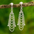 Wasserfall-Ohrringe aus Sterlingsilber, „Grand Dame“ – thailändische handgefertigte Wasserfall-Ohrringe aus Sterlingsilber