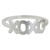 Sterling silver band ring, 'Hugs and Kisses' - Thai Artisan Crafted Band Ring in Brushed Sterling Silver thumbail