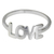 Sterling silver band ring, 'Love All the Time' - Thai Love Ring Handcrafted Brushed Sterling Silver thumbail