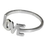 Sterling silver band ring, 'Love All the Time' - Thai Love Ring Handcrafted Brushed Sterling Silver