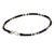 Silver anklet, 'Wandering Black' - Artisan Crafted Black Anklet with Karen Hill Tribe Silver (image 2b) thumbail