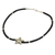 Silver pendant bracelet, 'Starfish Companion in Black' - 950 Silver Starfish Wristband Bracelet by Thai Artisans