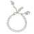 Charm-Armband aus Sterlingsilber mit Perlen - Handgefertigtes Charm-Armband aus Sterlingsilber mit Perlen