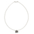 Silver pendant necklace, 'Luminous Rose' - Hand Crafted Silver Necklace with Rose Pendant from Thailand thumbail