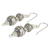 Silver dangle earrings, 'Worldly Karen' - Hand Crafted Silver Dangle Earrings with Oxidized Finish (image 2b) thumbail