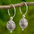 Silver dangle earrings, 'Karen New Year' - Artisan Crafted 950 Silver Dangle Earrings from Thailand (image 2) thumbail