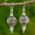 Silver dangle earrings, 'Karen Joyful' - Artisan Crafted Silver Dangle Earrings with Oxidized Finish (image 2) thumbail