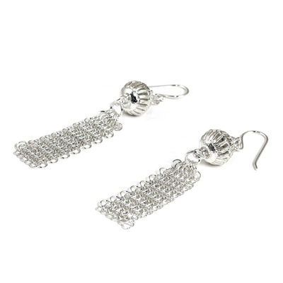 Kronleuchter-Ohrringe aus Sterlingsilber, „Mien Lampions“ – Ohrringe im asiatischen Lampion-Stil, handgefertigt aus 925er Silber