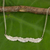 Sterling silver pendant necklace, 'Leaves in Frost' - Frosted Sterling Silver Leaf Necklace from Thailand (image 2) thumbail