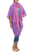 Cotton kimono jacket and scarf set, 'Blush in Purple' - Artisan Crafted Cotton Kimono Jacket and Scarf from Thailand (image 2b) thumbail