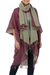 Cotton kimono jacket and scarf set, 'Subtle Chic' - Hand Crafted 100% Cotton Jacket and Scarf Set from Thailand thumbail