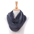 Cotton infinity scarf, 'Smoke' - Hand Woven 100% Cotton Infinity Scarf in Black and White thumbail