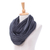 Cotton infinity scarf, 'Smoke' - Hand Woven 100% Cotton Infinity Scarf in Black and White (image 2b) thumbail