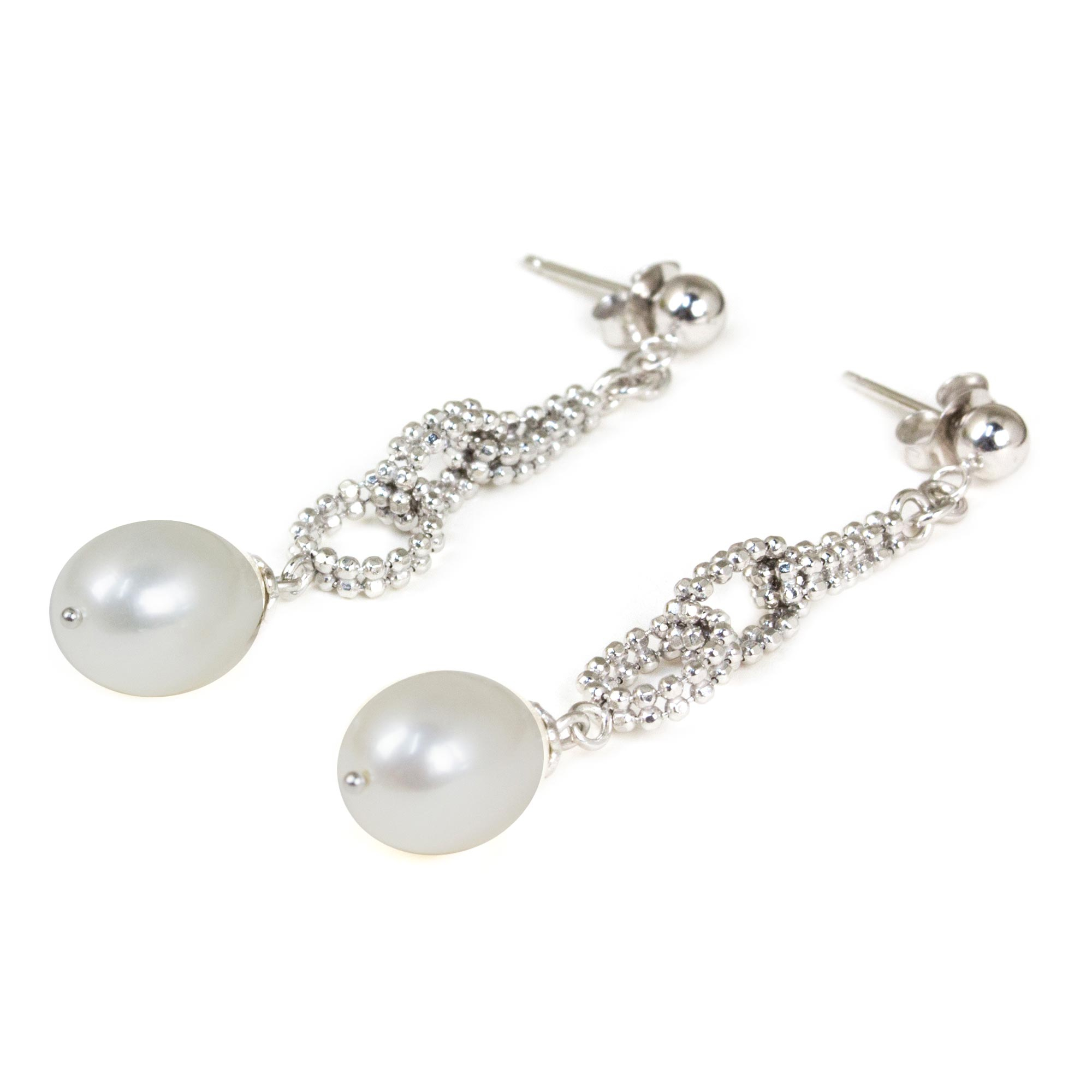 Cultured Freshwater Pearl Chandelier Earrings from Thailand - Moonlight ...