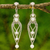 Pendientes tipo candelabro con perlas cultivadas - Pendientes de araña de perlas cultivadas hechos a mano de Tailandia
