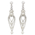 Cultured pearl chandelier earrings, 'Droplet Chandeliers' - Handcrafted Cultured Pearl Chandelier Earrings from Thailand