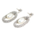 Cultured pearl chandelier earrings, 'Halo Chandeliers' - Thai Silver Handcrafted Cultured Pearl Chandelier Earrings